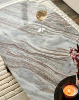 Adalynn Marble Coffee Table with Mango Wood