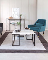 Georgia White Marbled Ceramic Coffee Table