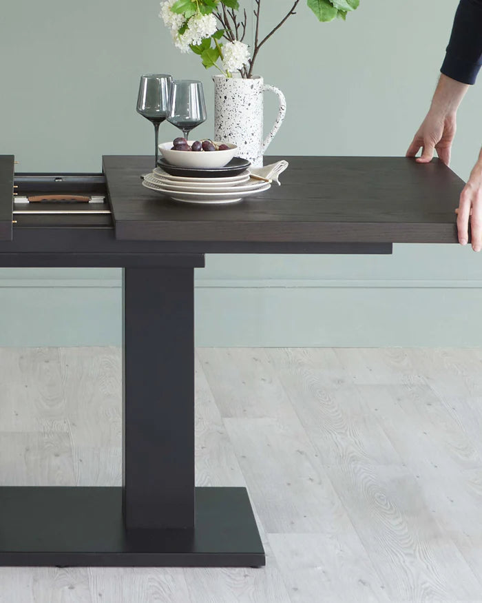 Morgan 6 to 8 Seat Extending Dark Oak Dining Table
