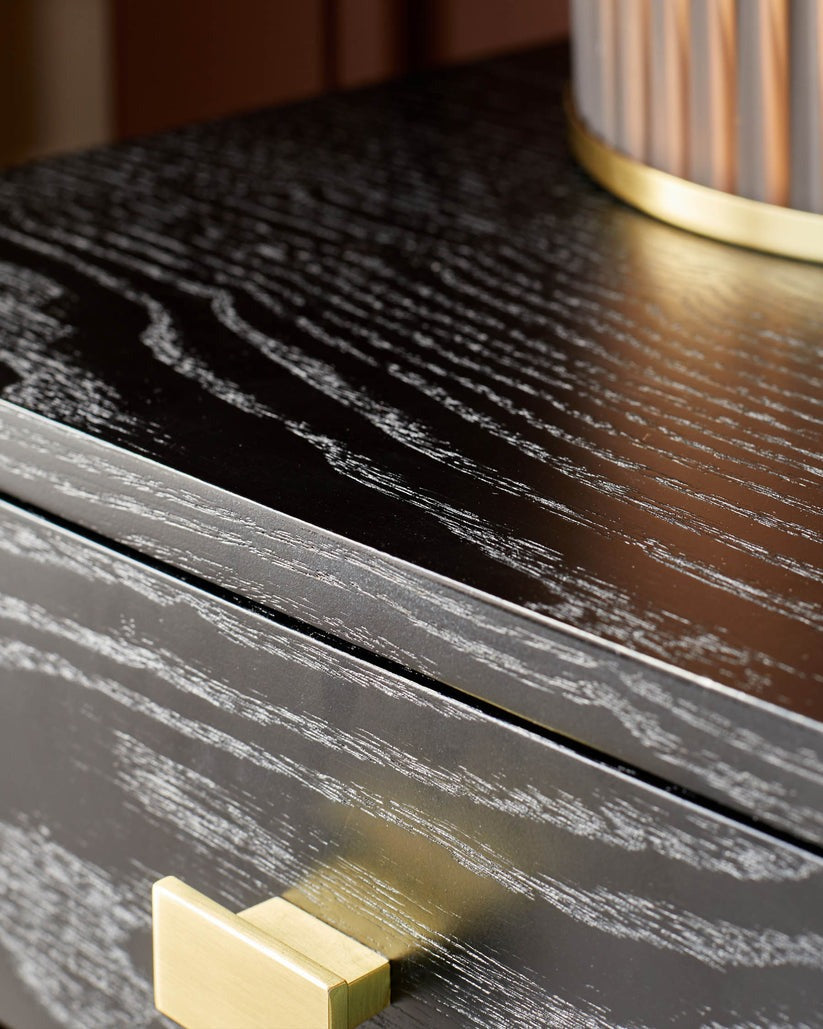 Odele Dark Grey Bedside Table