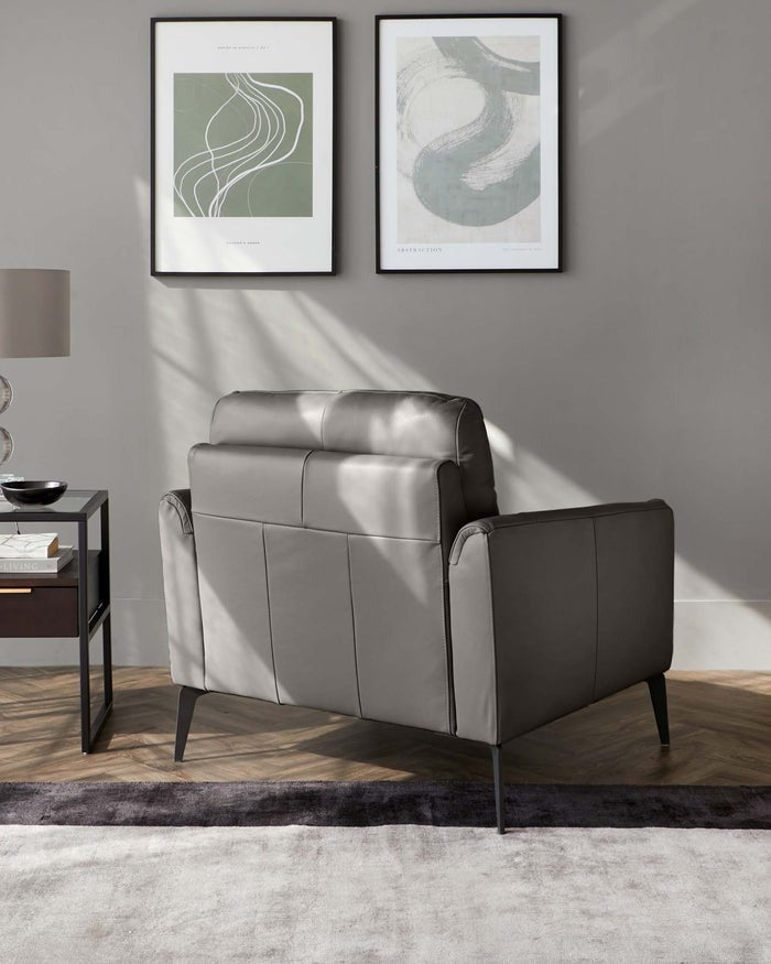 Brooks Light Grey Fabric Armchair
