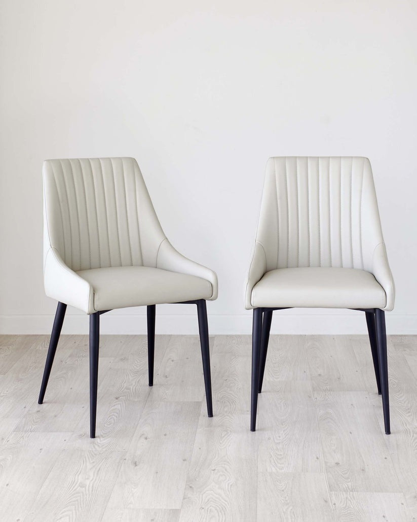 Blakely Light Grey Faux Leather Dining Chair - 2 Set