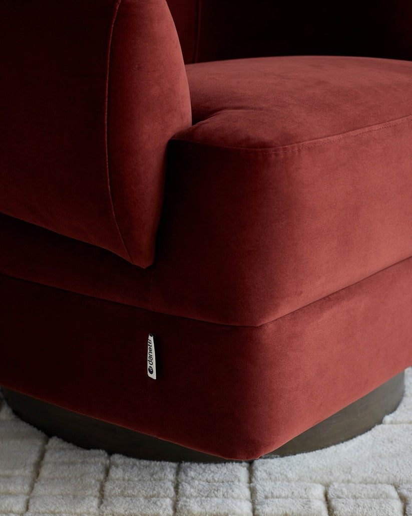 Callan Velvet Swivel Accent Chair