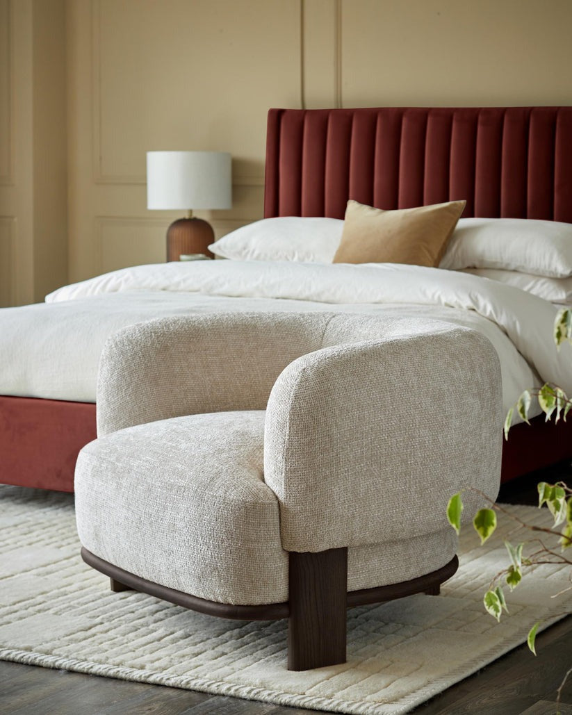 Florence Natural Fabric Armchair