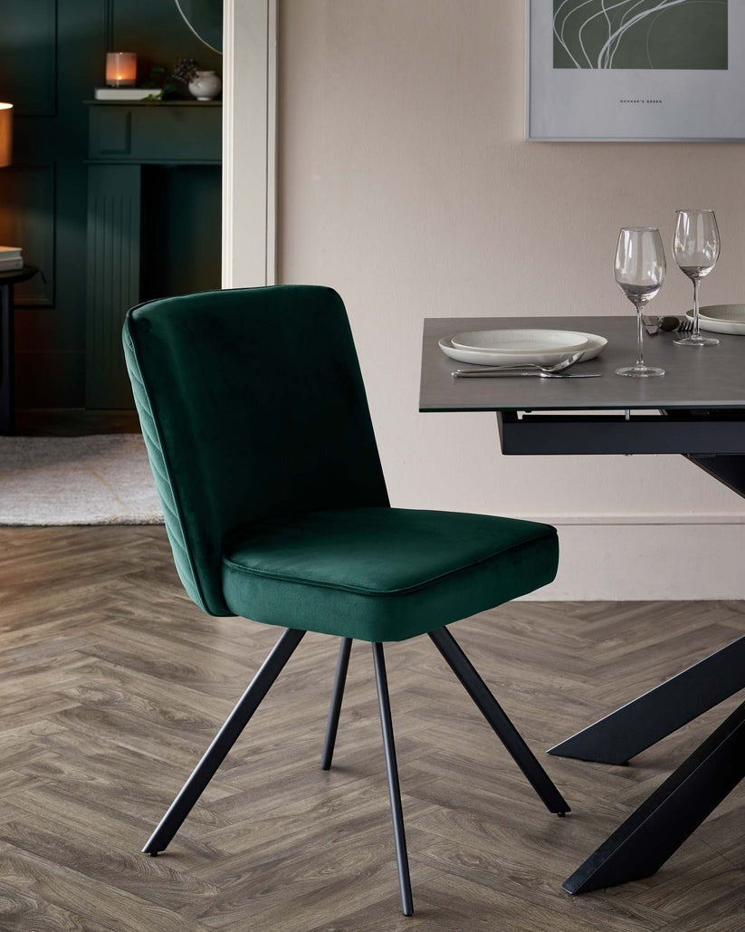 Serena Velvet Swivel Chair