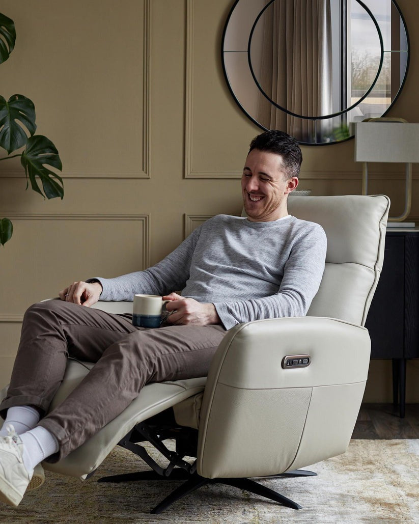 Aiden Fabric Massage Recliner Accent Chair
