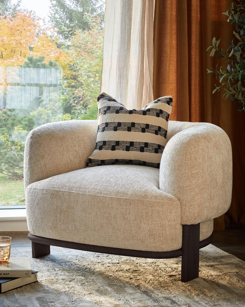 Florence Natural Fabric Armchair
