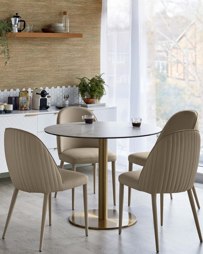 Saylor Faux Leather Dining Chair - 2 Set