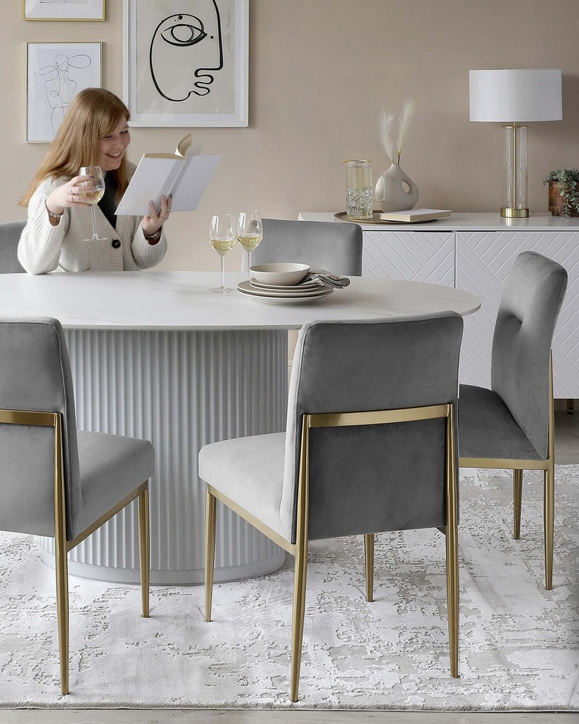 Keira Velvet Dining Chair - 2 Set