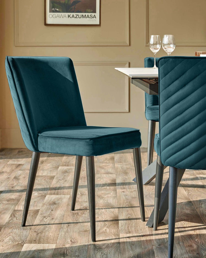 Serena Velvet Metal Dining Chair - 2 Set