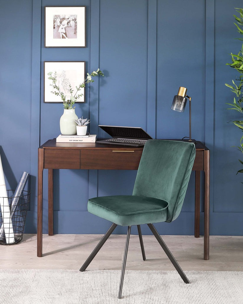 Serena Velvet Swivel Chair