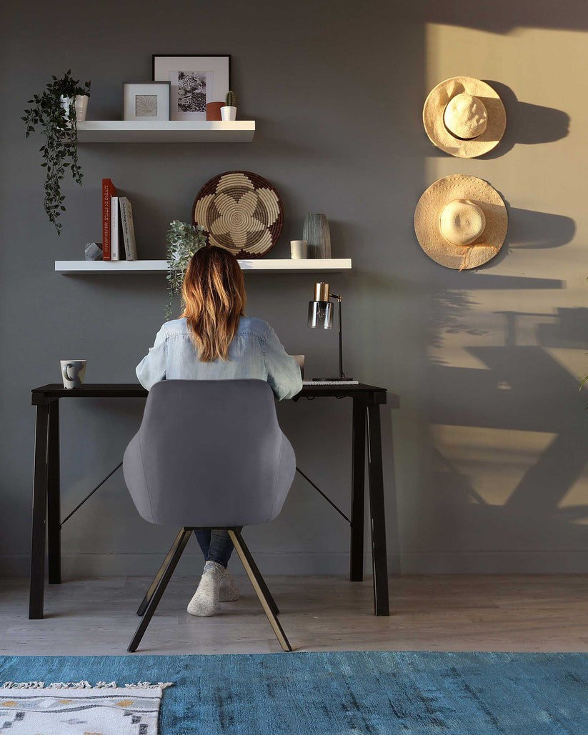 Cleo Velvet Swivel Chair