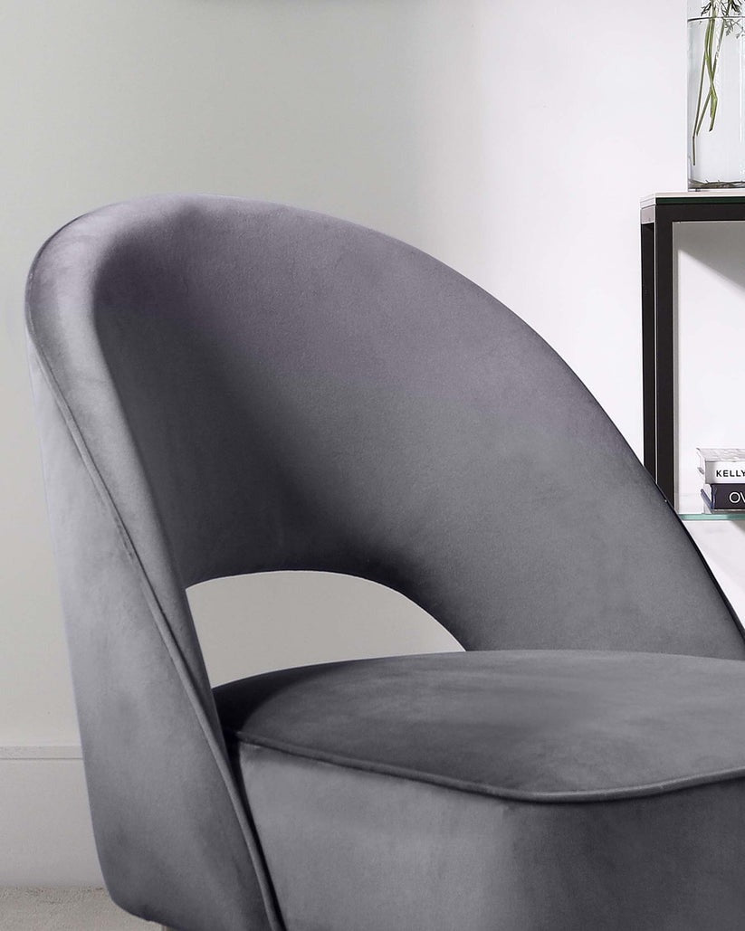 Clover Cantilever Velvet Accent Chair