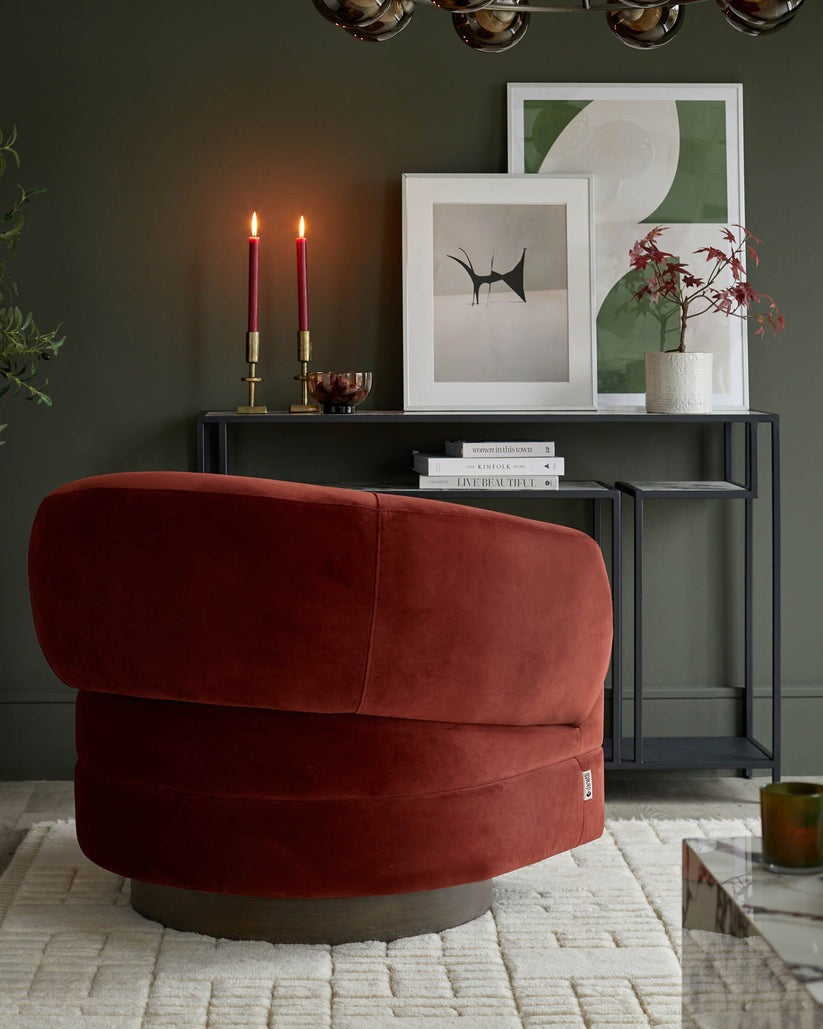 Callan Velvet Swivel Accent Chair
