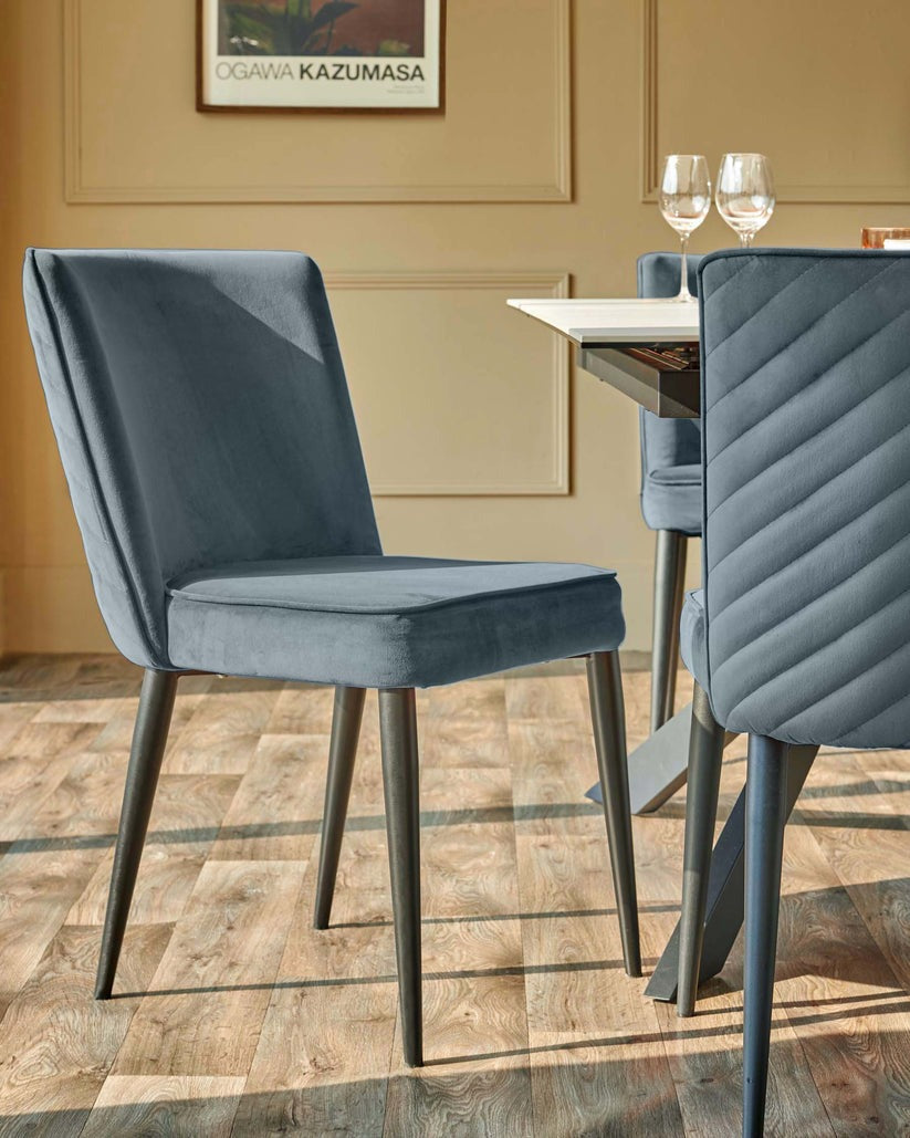Serena Velvet Metal Dining Chair - 2 Set