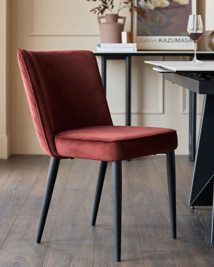 Serena Velvet Metal Dining Chair - 2 Set