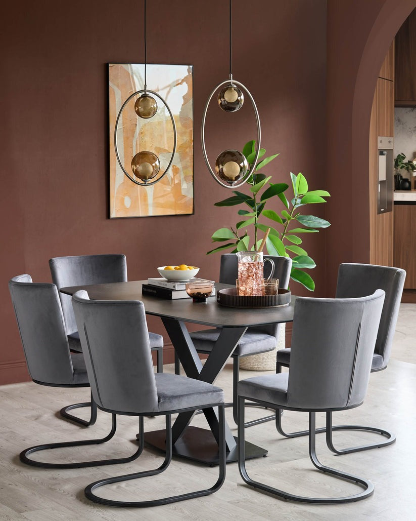 Form Velvet Dining Chair - 2 Set