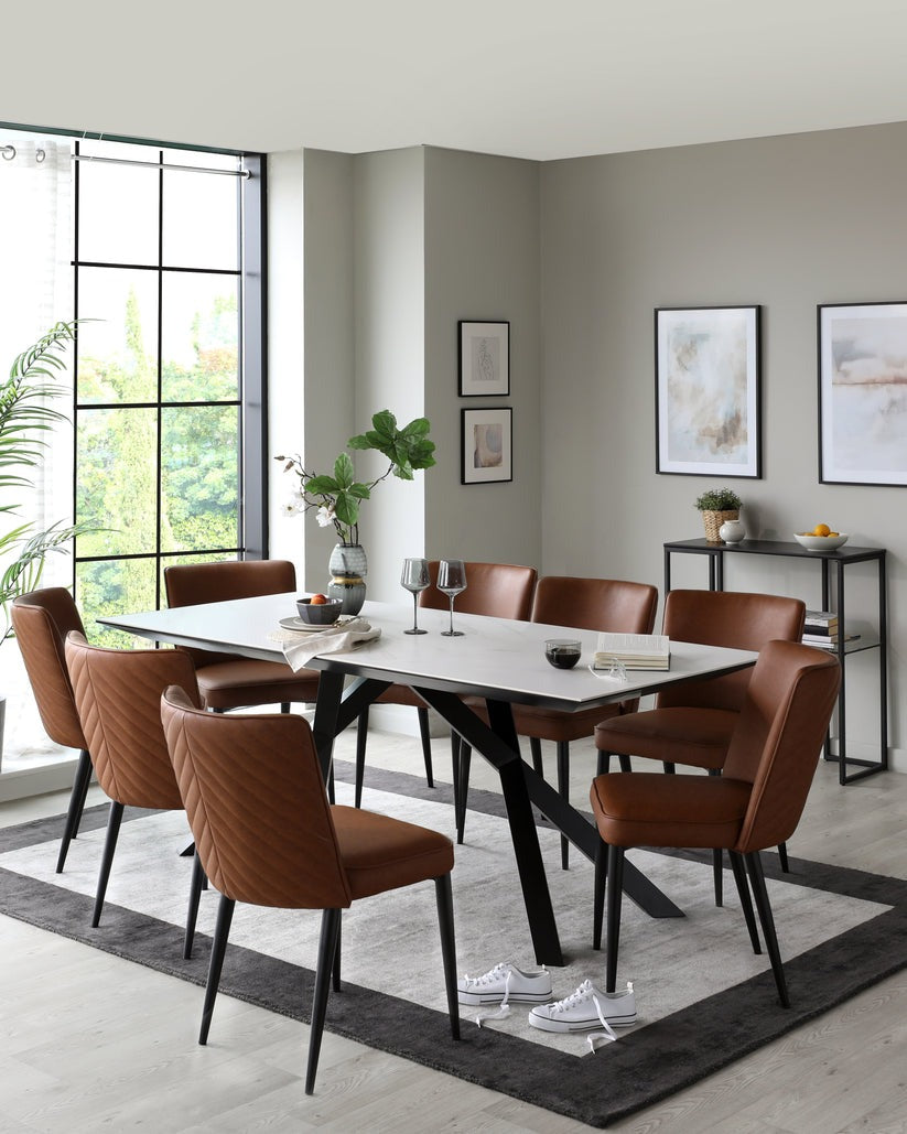 Serena Faux Leather Dining Chair - 2 Set
