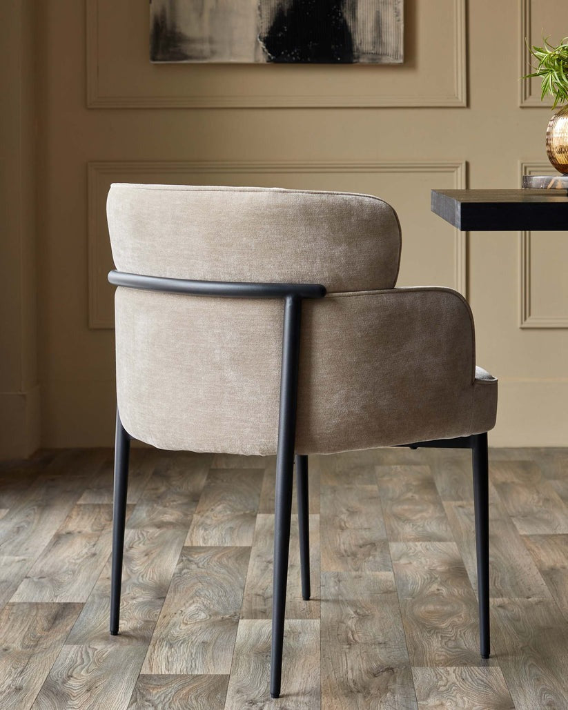 Felix Champagne Chenille Dining Chair - 2 Set