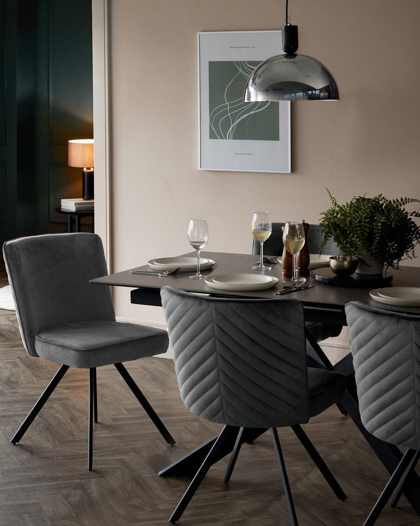 Serena Velvet Swivel Chair