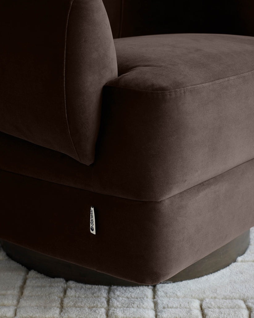 Callan Velvet Swivel Accent Chair