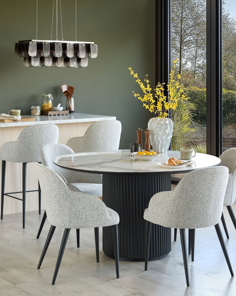 Lani Fabric Dining Chair - 2 Set