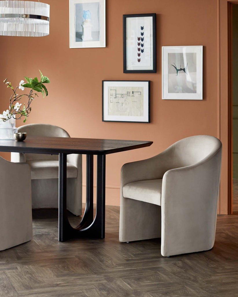 Freya Champagne Velvet Dining Chair