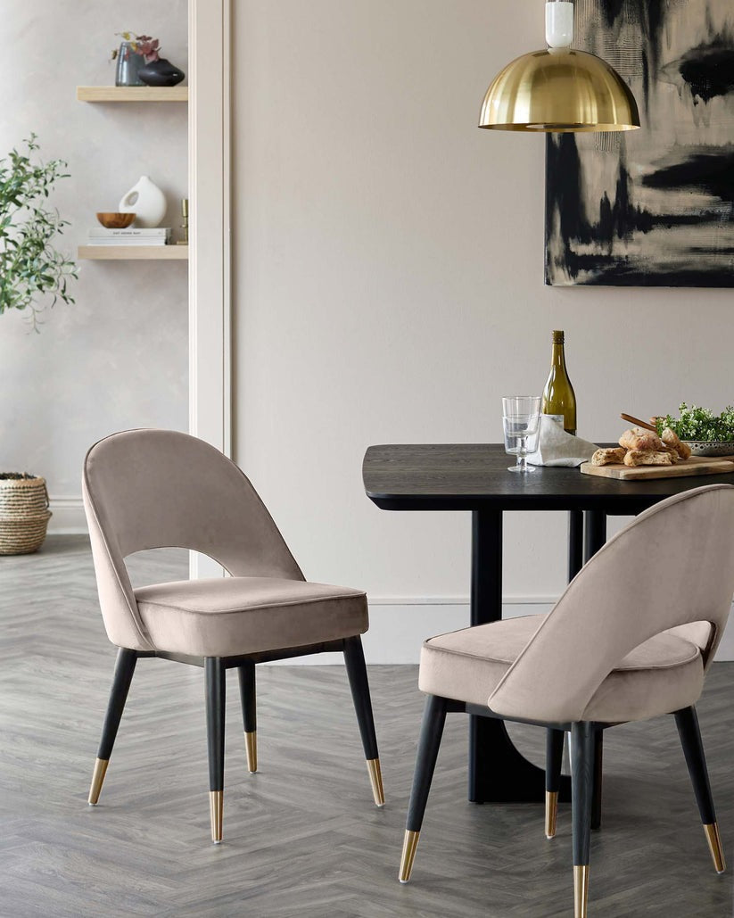 Clover Velvet Dining Chair - 2 Set