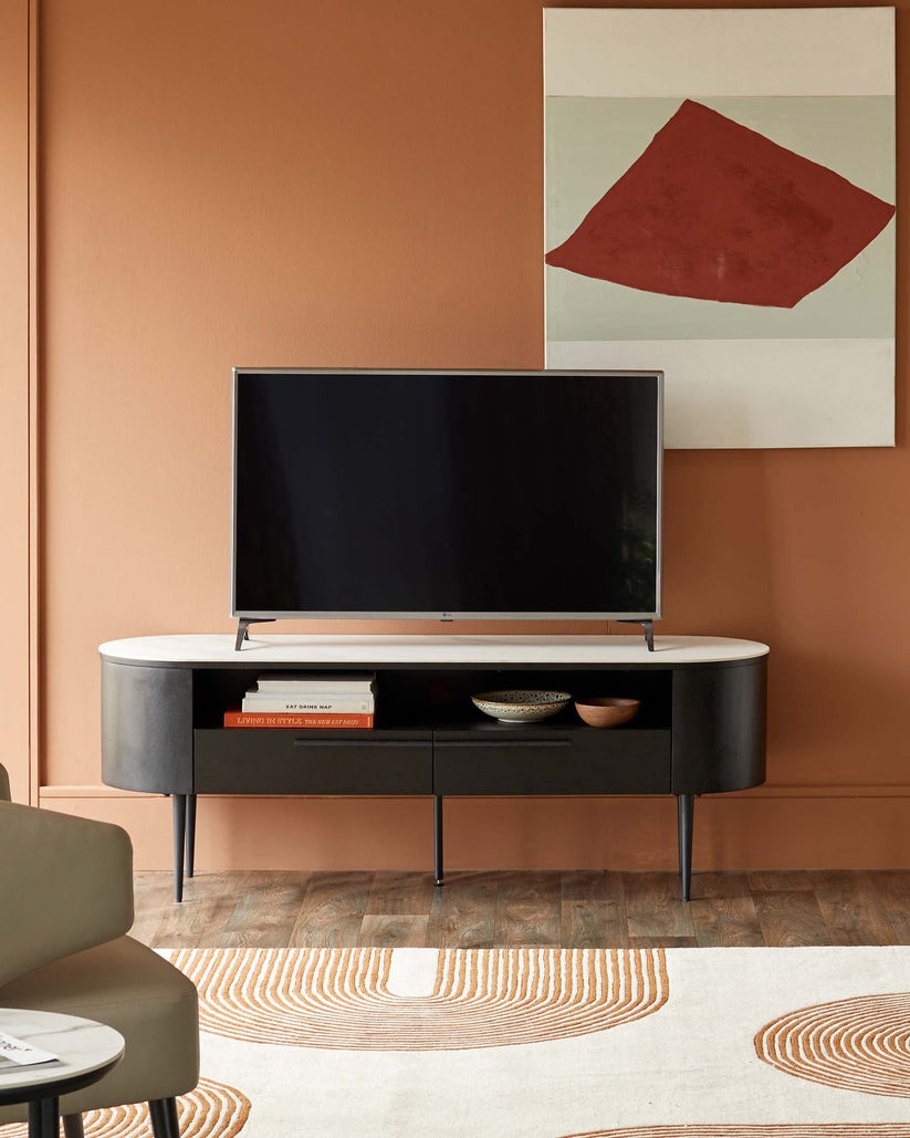 Manhattan Marbled Ceramic TV Stand
