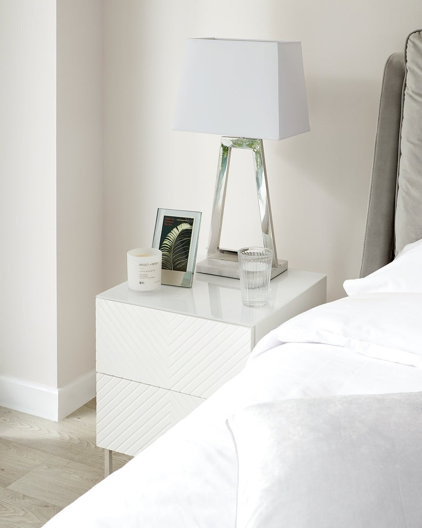 Noah And Brass 2 Drawer Bedside Table