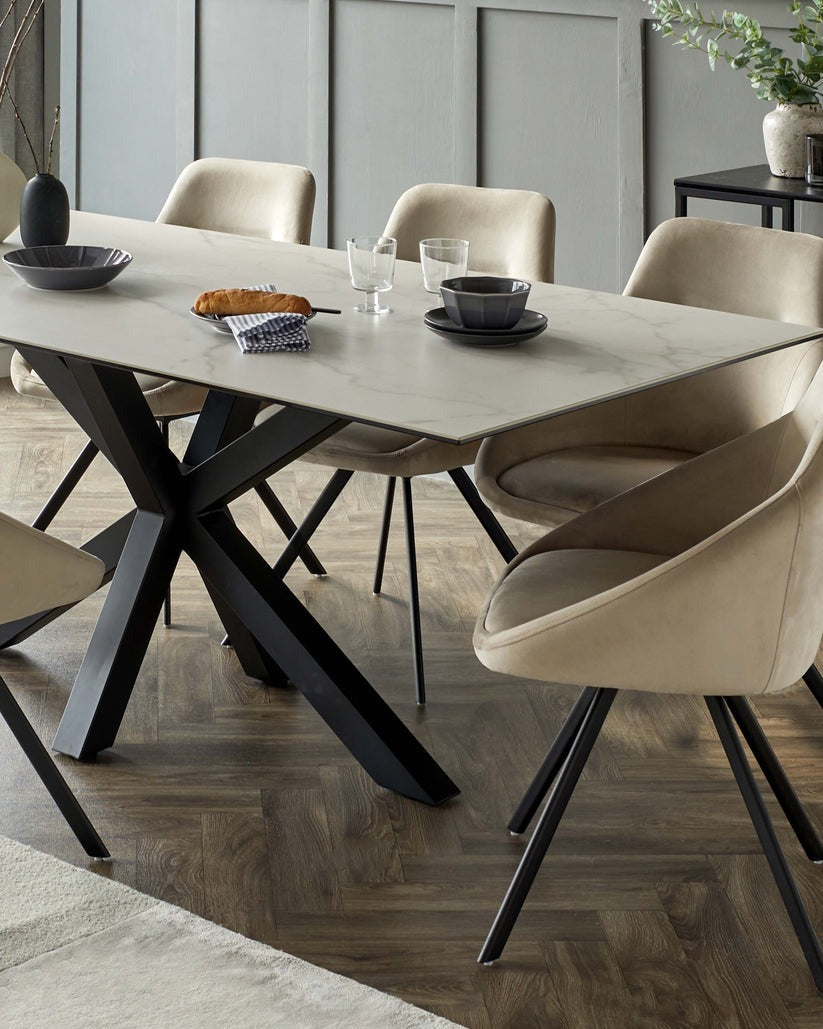 Cleo Velvet Swivel Chair