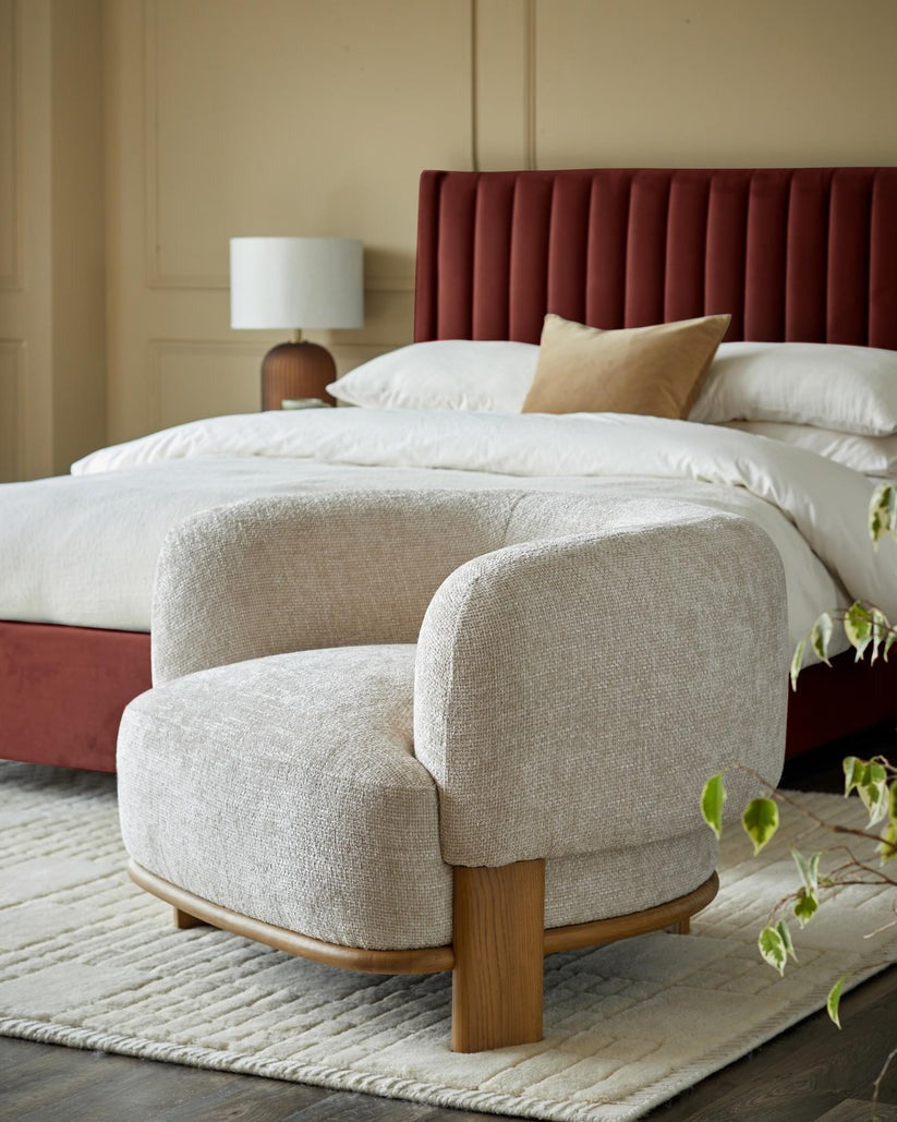 Florence Natural Fabric Armchair