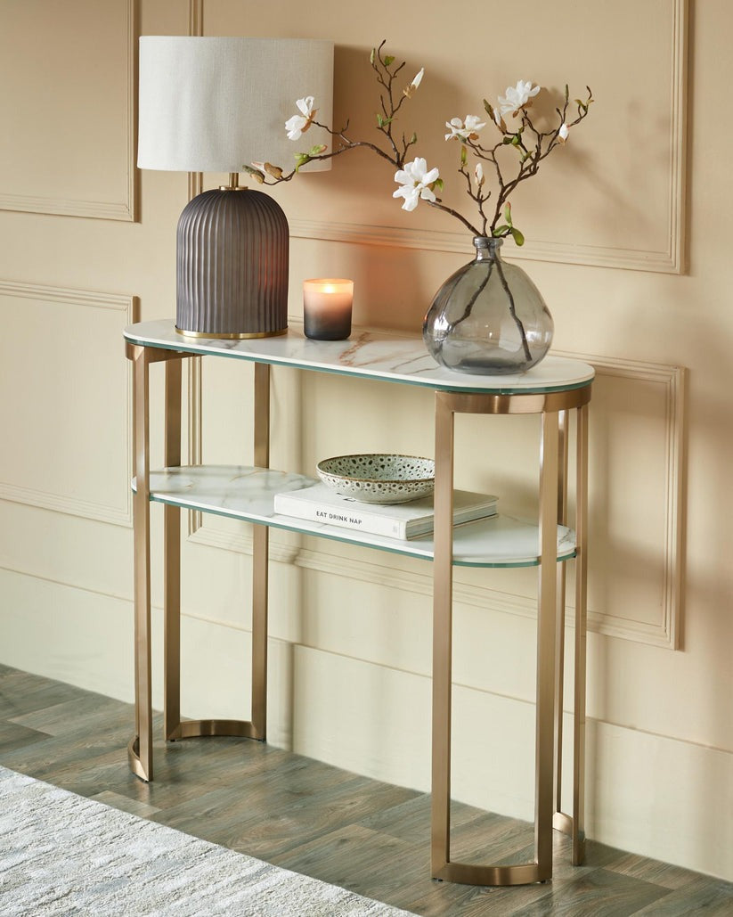 Isla Natural Ceramic Console Table