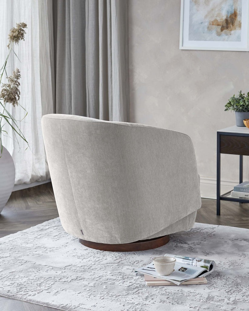 Natalia Chenille Swivel Accent Chair