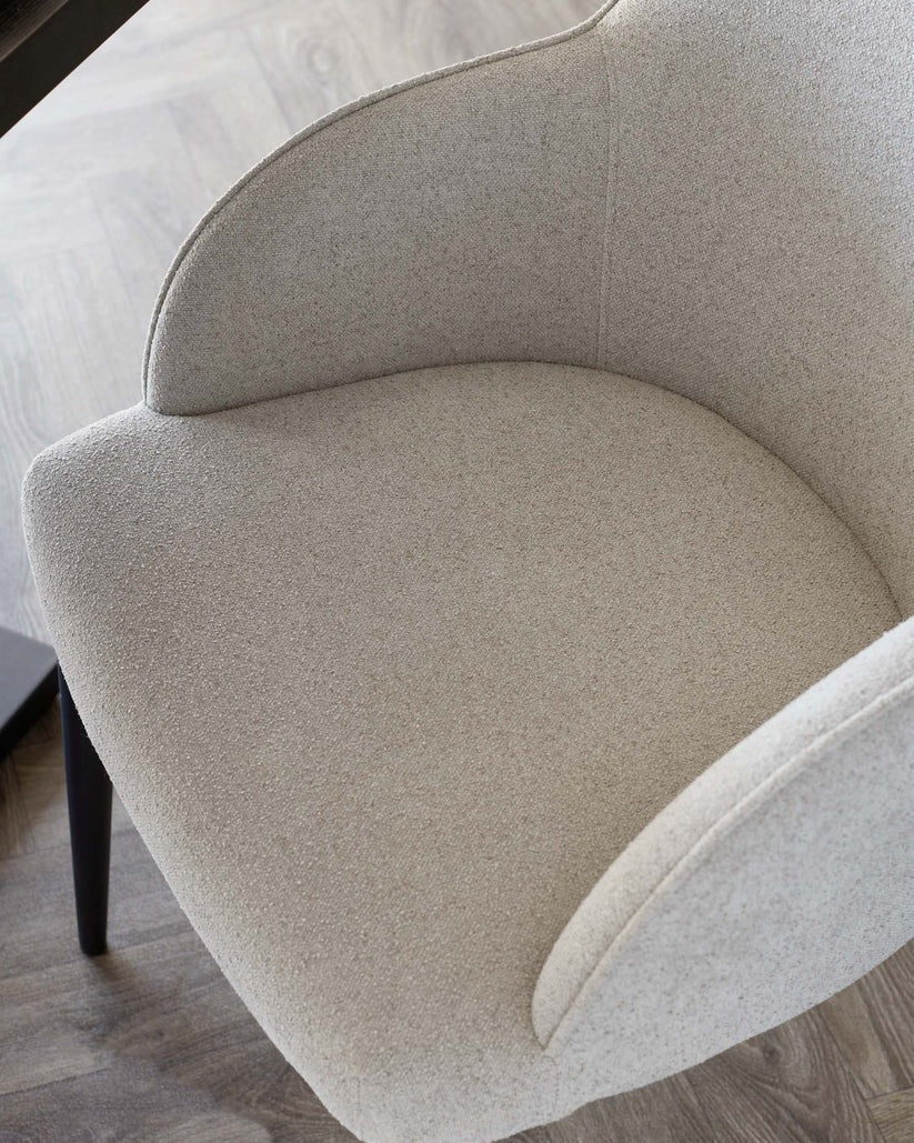 Lani Light Grey Boucle Dining Chair - 2 Set