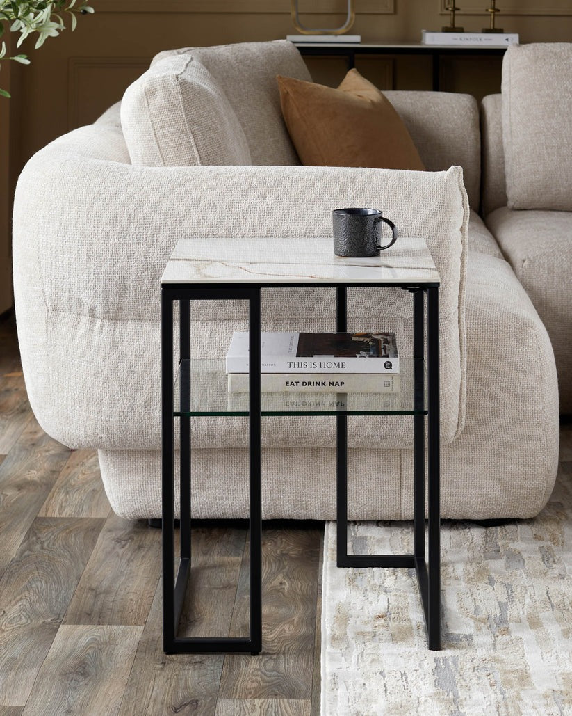 Georgia Natural Ceramic Side Table