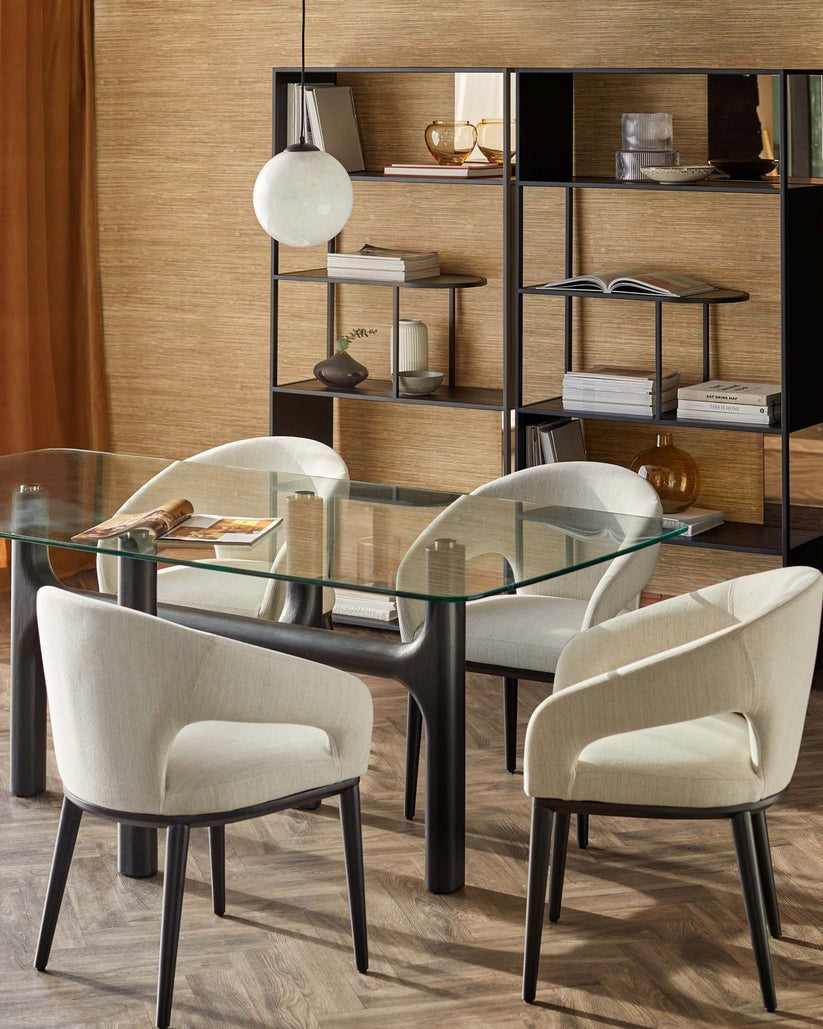 Heath Dual Tone Fabric Dining Chair - 2 Set