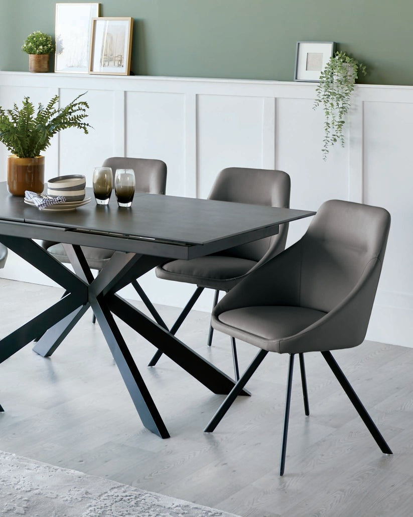 Cleo Faux Leather Swivel Chair