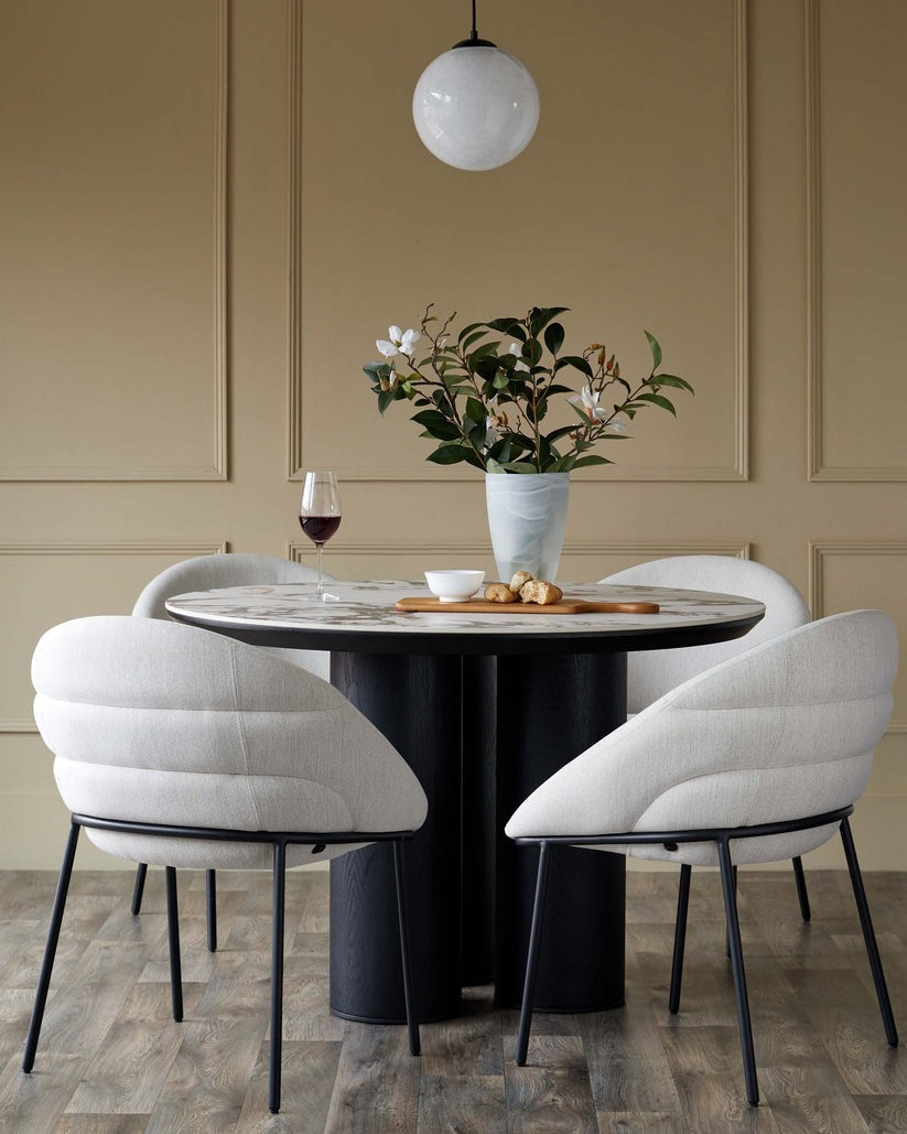 Phoebe Dual Tone Fabric Dining Chair