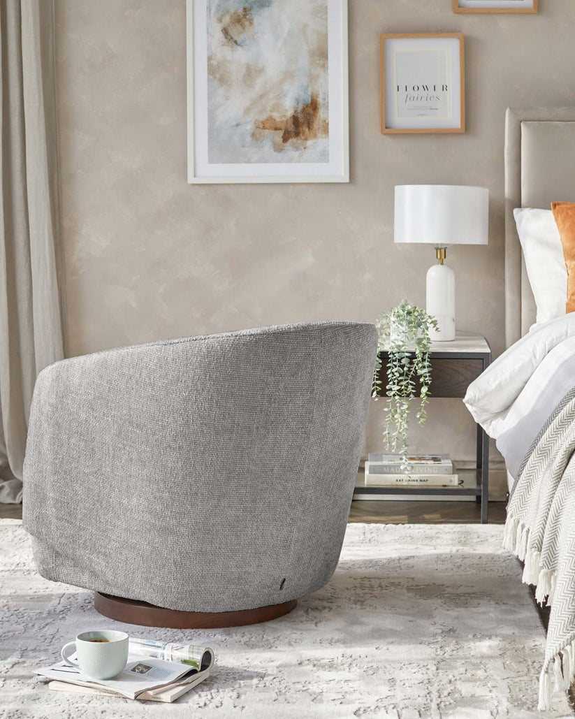 Natalia Chunky Weave Swivel Accent Chair