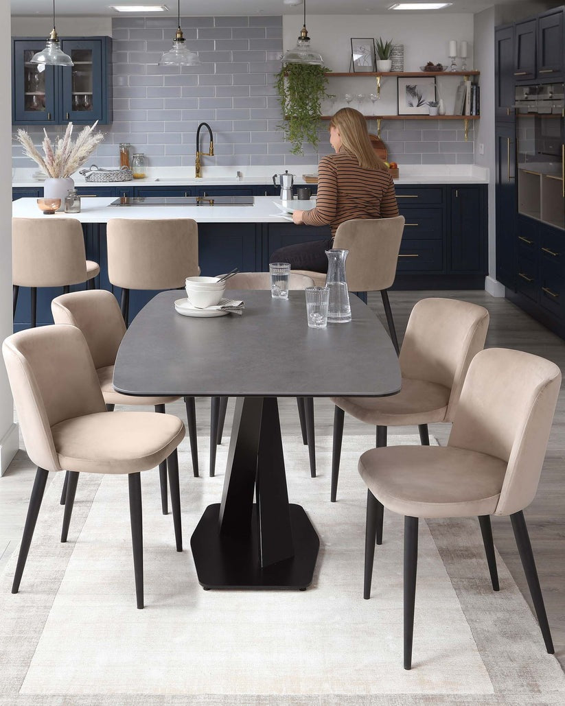 Trinny Velvet Dining Chair - 2 Set