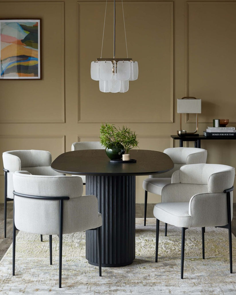 Felix Ivory Dual Tone Fabric Dining Chair - 2 Set