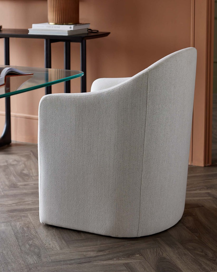 Freya Ivory Dual Tone Fabric Dining Chair