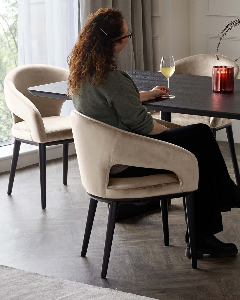Heath Black Wood Dining Chair