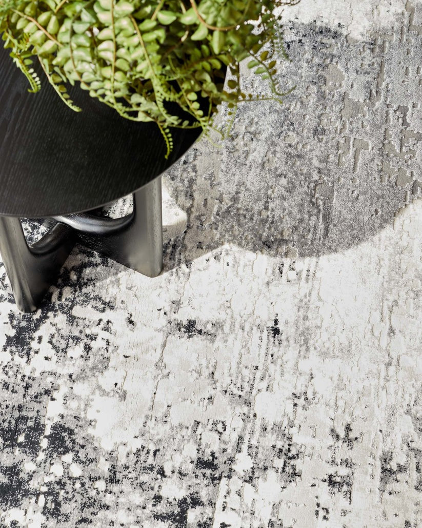 Distressed Natural Textured Large Rug