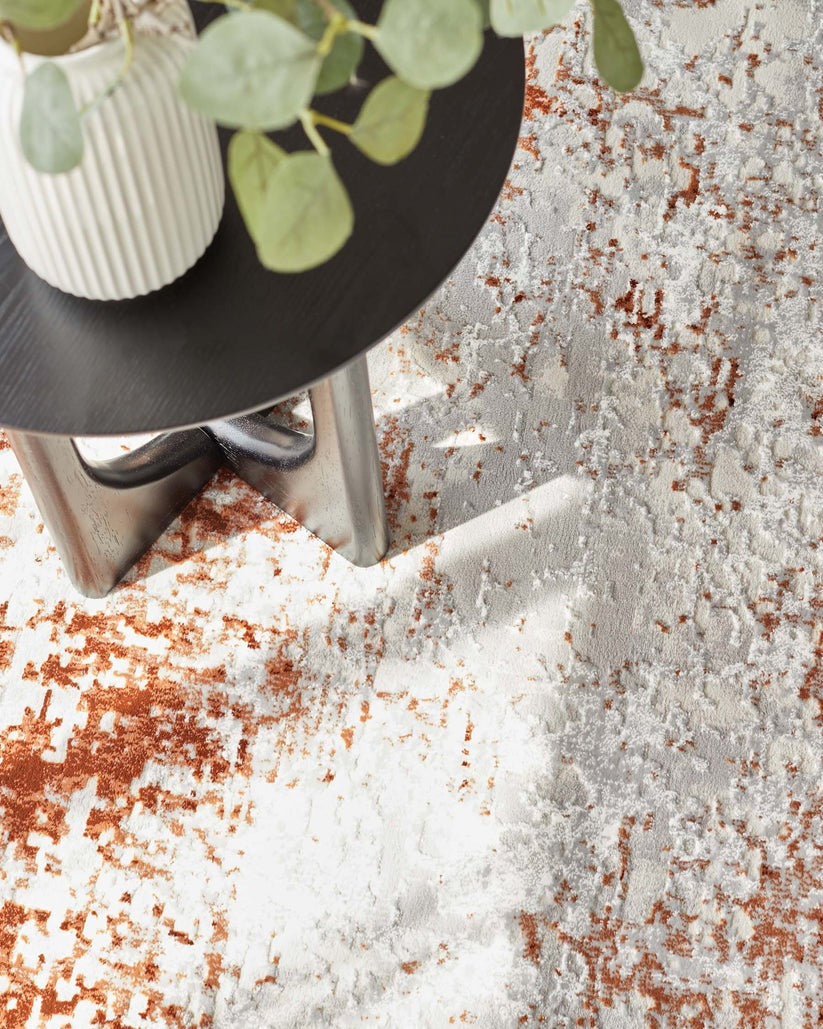 Distressed Natural Textured Large Rug