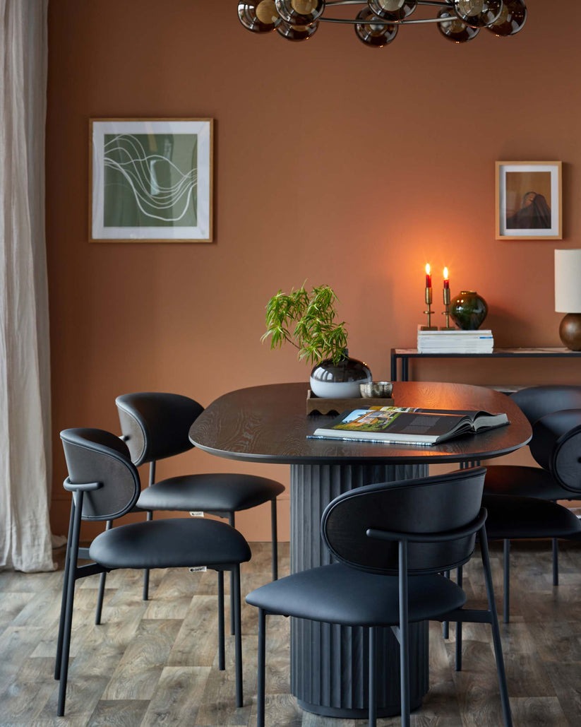 Cree Black Faux Leather Dining Chair - 2 Set