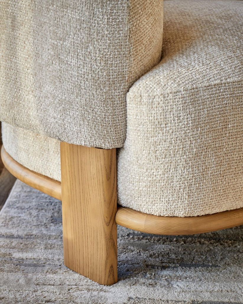Florence Natural Fabric Armchair