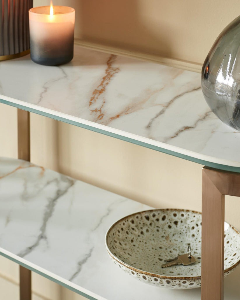 Isla Natural Ceramic Console Table