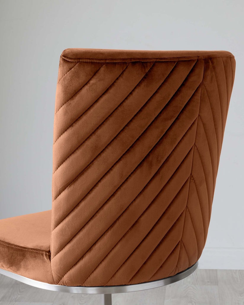 Florin Rust Velvet Dining Chair